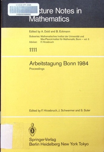 Arbeitstagung bonn 1984 - bonn,