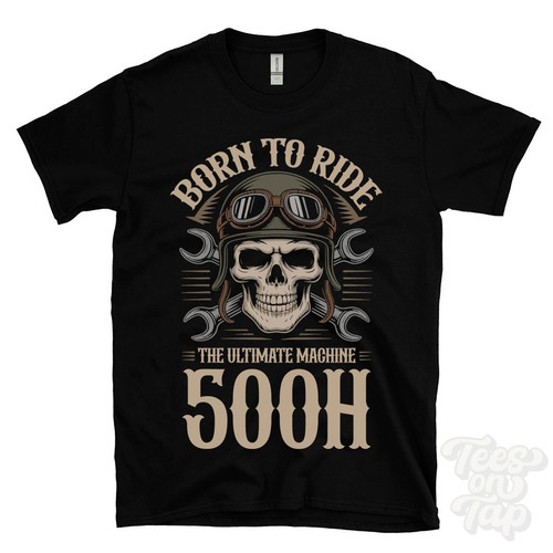 500h motorrad shirt born - motorrad, t-shirt