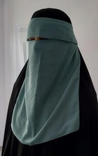 Niqab 1-lagig mit Klappe Hijab