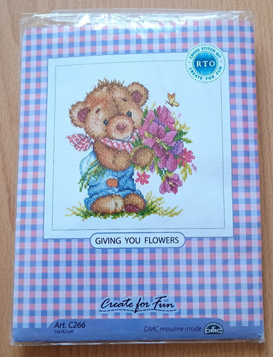 Kreuzstickbild teddyjunge - kreuzstickbild, "teddyjunge"