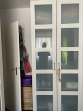 Ikea Schranktüren 2x BERGSBO (weiß), 50 x 229 cm, ohne Scharnieren, mit Griffen