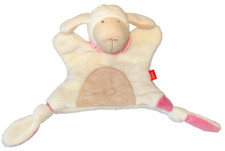 Sigikid 41988 Kuschel Handpuppen Schnuffeltuch Schaf weiß rosa Lamm ✅