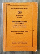 DIN-Taschenbuch 4 Teil A - Werkstoffnormen Stahl und Eisen - 1959