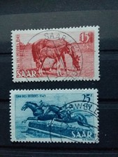 Saarland,  Mi.Nr 265-266, Mi. 85 Euro, sauber gestempelt, top,  Dr. Dub geprüft