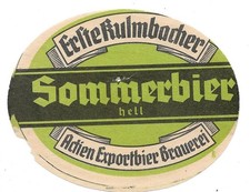 Bieretikett Erste Kulmbacher