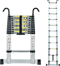 Alu Teleskopleiter Stehleiter Anlegeleiter Ausziehleiter 3.2m Ladder 150kg