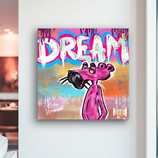 Bunte Pop Art Leinwand Pink