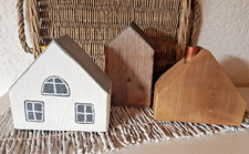 Kerzen-Haus Holz Holzhäuschen Wohndeko Tischdeko weiß Deko