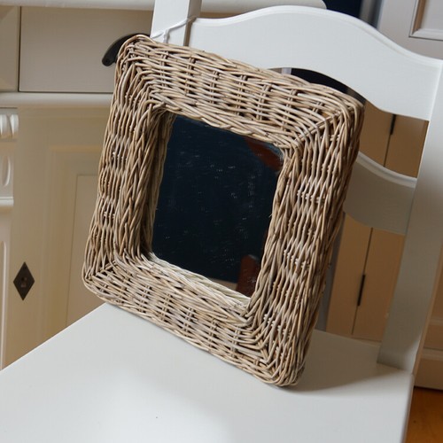 Spiegel viereckig rattan - viereckig,