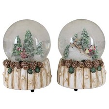 2x Schneekugel mit Spieluhr