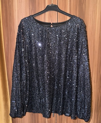 Pailletten bluse festlich - bluse,