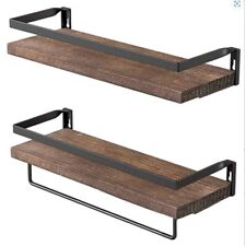 2X Wandboard Wandregal Hängeregal Küchenregal Badregal Schweberegal Holz Metall