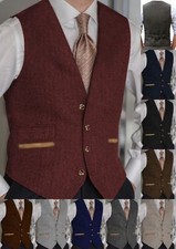 Retro Herren Anzug Tweed Weste