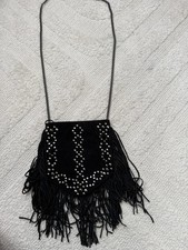 Schwarze Wildleder-Tasche