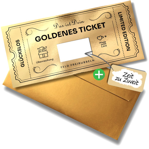Gutschein goldenes ticket - gutschein,
