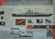 ATLAS VERLAG SCHLACHTSCHIFFE DIE BISMARCK, FLYER, WERBEBEILAGE   #1202f