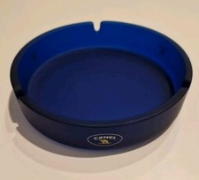Aschenbecher Camel | Durchmesser ca. 16 cm | Glas matt | Blau | Unbenutzt