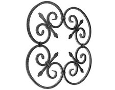 SCHMIEDEEISEN ORNAMENT 59x59cm GITTER FÜR TORE ZÄUNE STAHL GESCHMIEDET