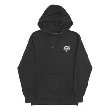 VANS Herren Schwarz Baumwollmischung Pullover Hoodie S Off The Wall Logo