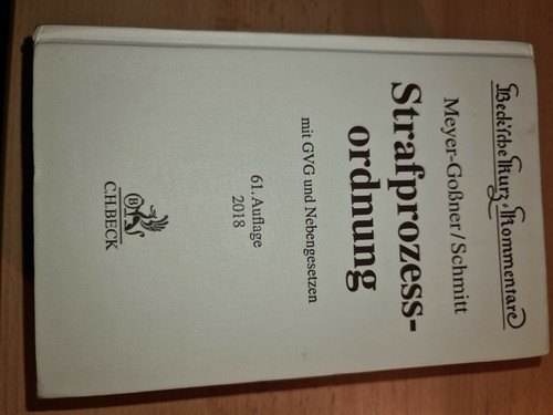 Meyer goßner schmitt - stpo, 61