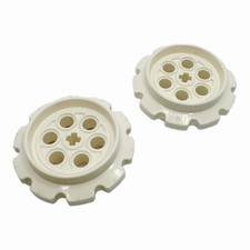 2x LEGO® 57519 Kettenrad, Antriebsrad, Führungsrad weiß 6019617 Technic Technik