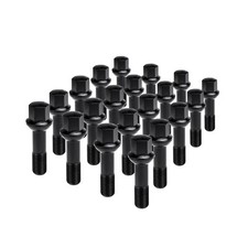 20 Radschrauben Mercedes M14x1,5x45 R14 Kugel Schwarz Alufelgen Radbolzen