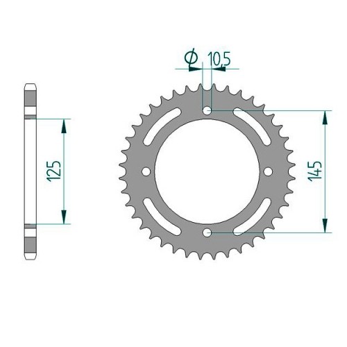 Stahl kettenrad für yamaha - stahl,