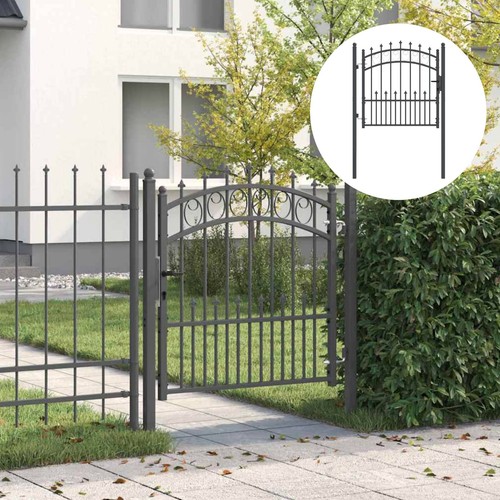 Metall zauntor mit spitzen - mit,