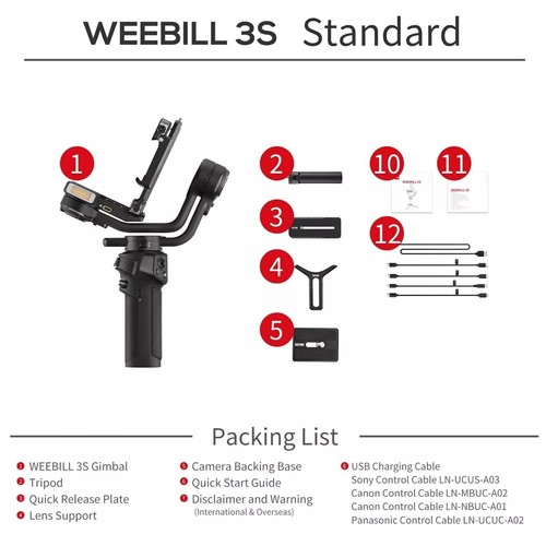 Zhiyun weebill achsen - zhiyun, 3-achsen