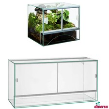 (ab 63,00€ / Stk) Glas Terrarium ab 30x25x25cm, 18,75L - 300 Liter Schiebetür