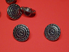 12 Metall Knöpfe mit V2