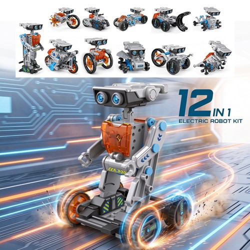 Stem roboter bausatz - 12-in-1,