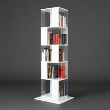 5 Ebenen Weiß Bücherregal