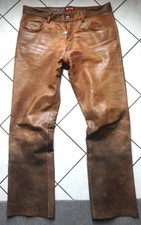 fette schwere Mustang  Lederjeans/ Lederhose  Gr. L ( 34  ) used look - Gay -
