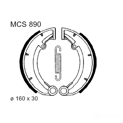 Bremsbacken hinten trw mcs890 - hinten,