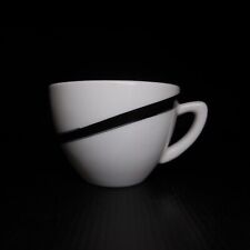Tasse Kaffee Keramik Porzellan LUMINARC Vintage Deko Weiß Schwarz France N7887