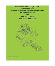 MEP 804A/B and 814A/B 15 KW Generator Set  Repair Parts and Special Tools Lists 