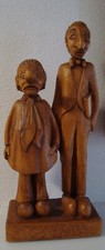 Holzfigur (Unikat Südtirol) Kölner Originale Tünnes u. Schäl, Kölner Karneval