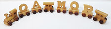 Buchstabenzug Lokomotive Eisenbahn Lok Holzbuchstaben Deko 8 teilig Länge 51 cm