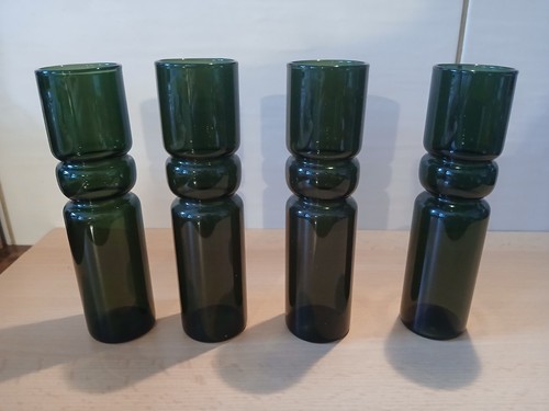 Ddr glas blumenvasen grün - ddr,