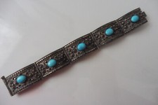 Sehr schönes ,sehr altes Armband  , 925 Silber mit Türkisen , Osmanli 925