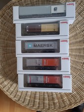 Märklin H0: 47680 Container-Tragwagen-Set / Ep IV, (5 Wagen), OVP, Neu