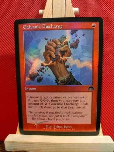 Galvanic discharge foil retro - galvanic,