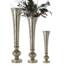 XL Bodenvase ROMA groß silber
