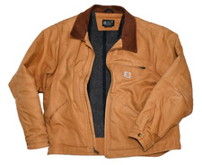 Carhartt 0J3828-M Detroit Jacket Quilt Lined Hamilton Brown Duck XXL 2XL