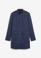 Long- Blazer mit Stehkragen Gr. 38 Dunkelblau Damenblazer Sakko Jacke Neu*