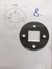 Ankerplatte, Ronde, Edelstahl, V2A, 6 mm dick, Ø 100 mm (Z-A8)