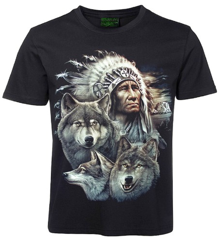 Shirt wolf indianer - t-shirt,