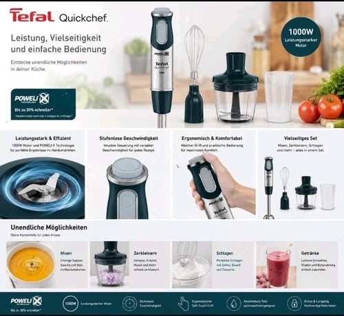 Tefal quickchef stabmixer set - tefal,