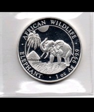 Somalia Elefant Silber 2017 1 Unze oz 100 Shilling BU st Silbermünze Elephant